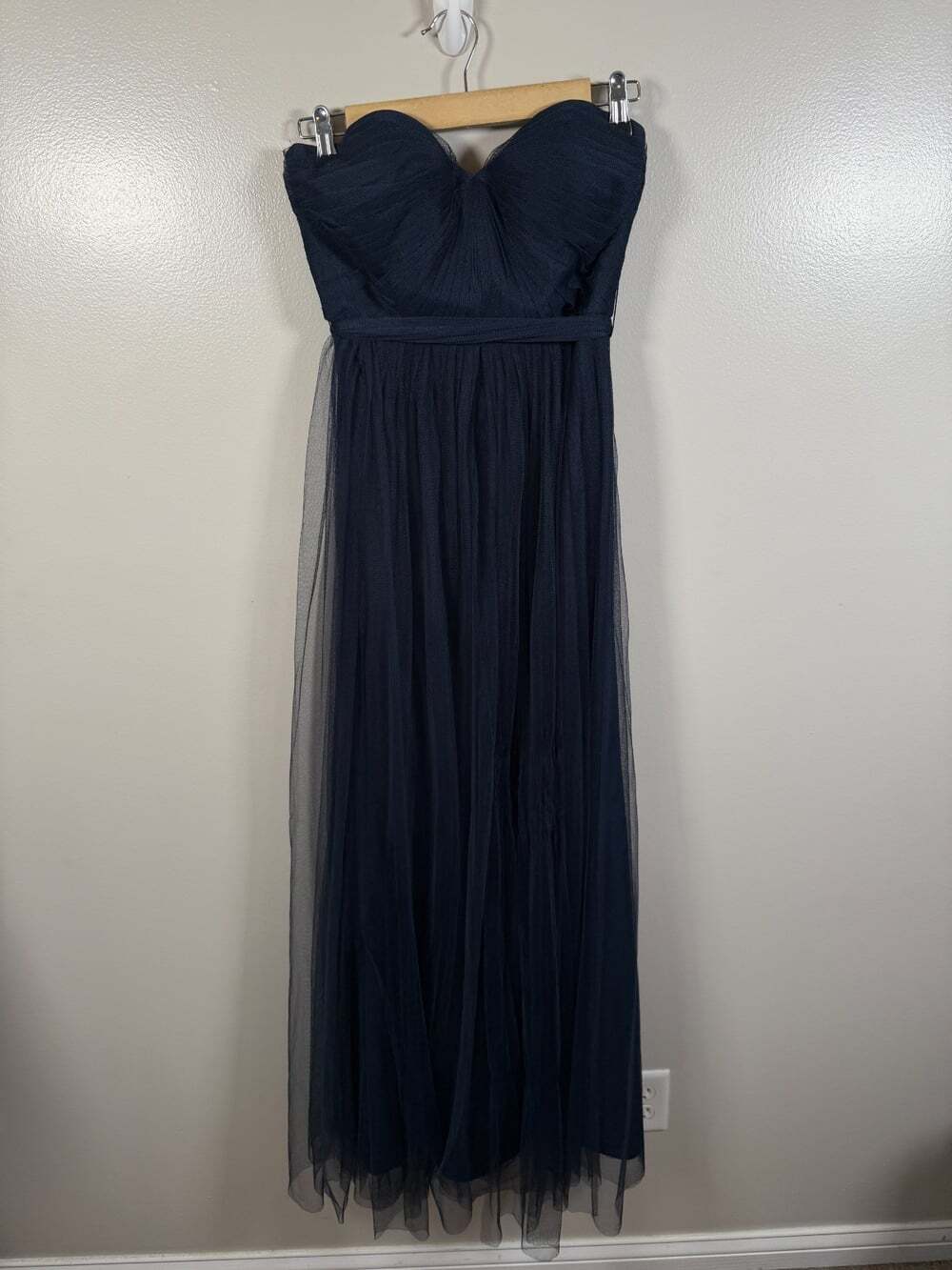 Jenny Yoo Annabelle Convertible Gown Dress Size 4 Navy Blue Tulle Bridesmaid